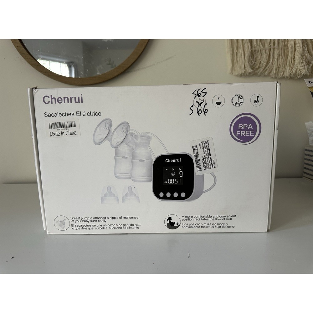 Chenrui Electric Breast Pump CR-01 Double Pumping Kit BPA Free 180ml Battery
